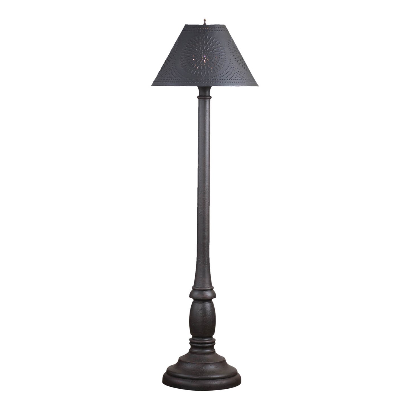 Brinton House Floor Lamp Americana Black w/shade