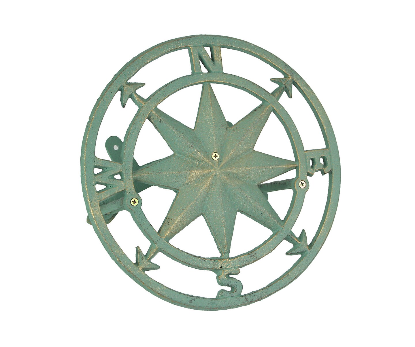 Cast Iron Compass Wall Mounted Decorative Hanging Garden Hose Holder