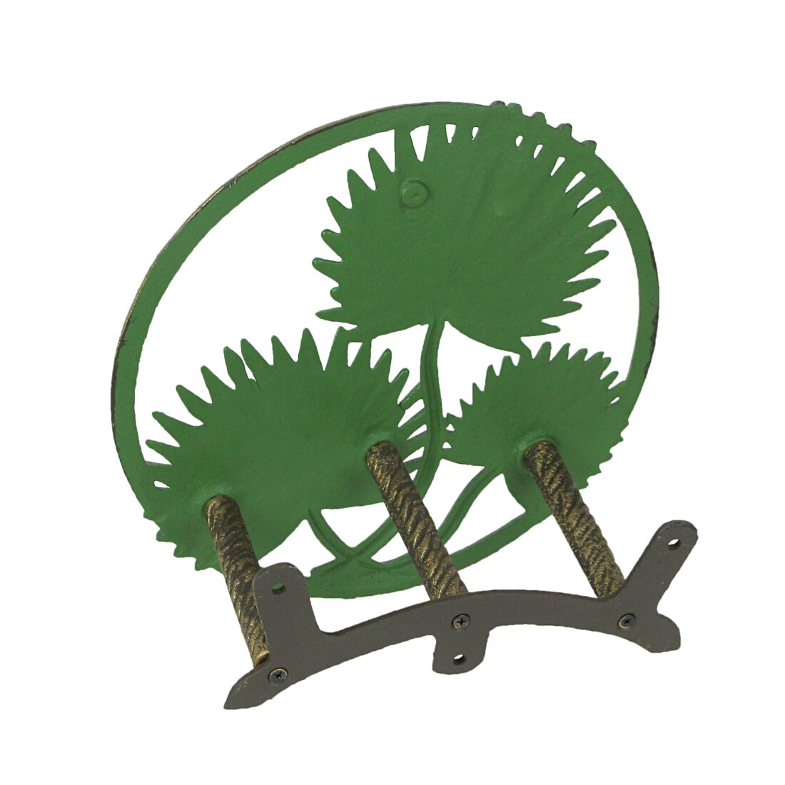 Tropical Leaf Hanging Cast Iron Decorative Wall Mounted Garden Hose Holder