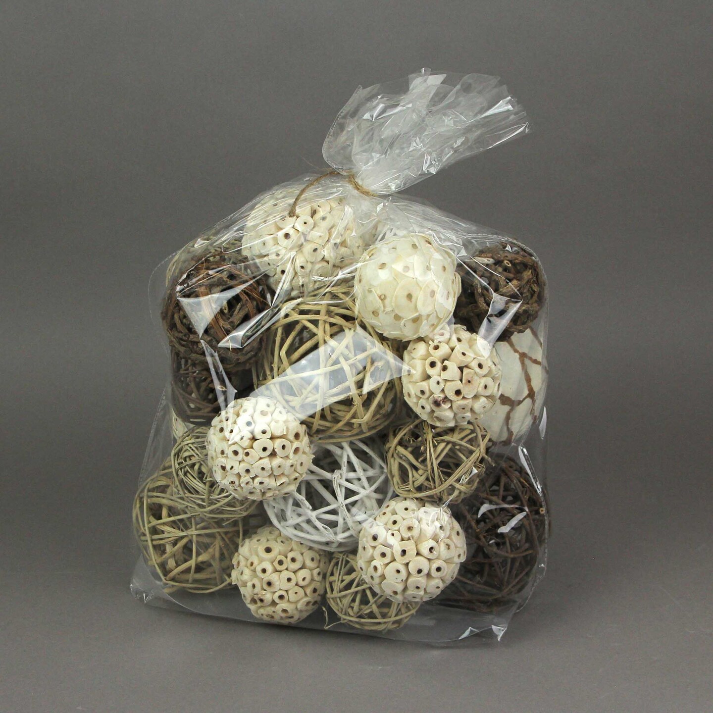 18 Pc. Exotic Dried Organic Decorative Spheres