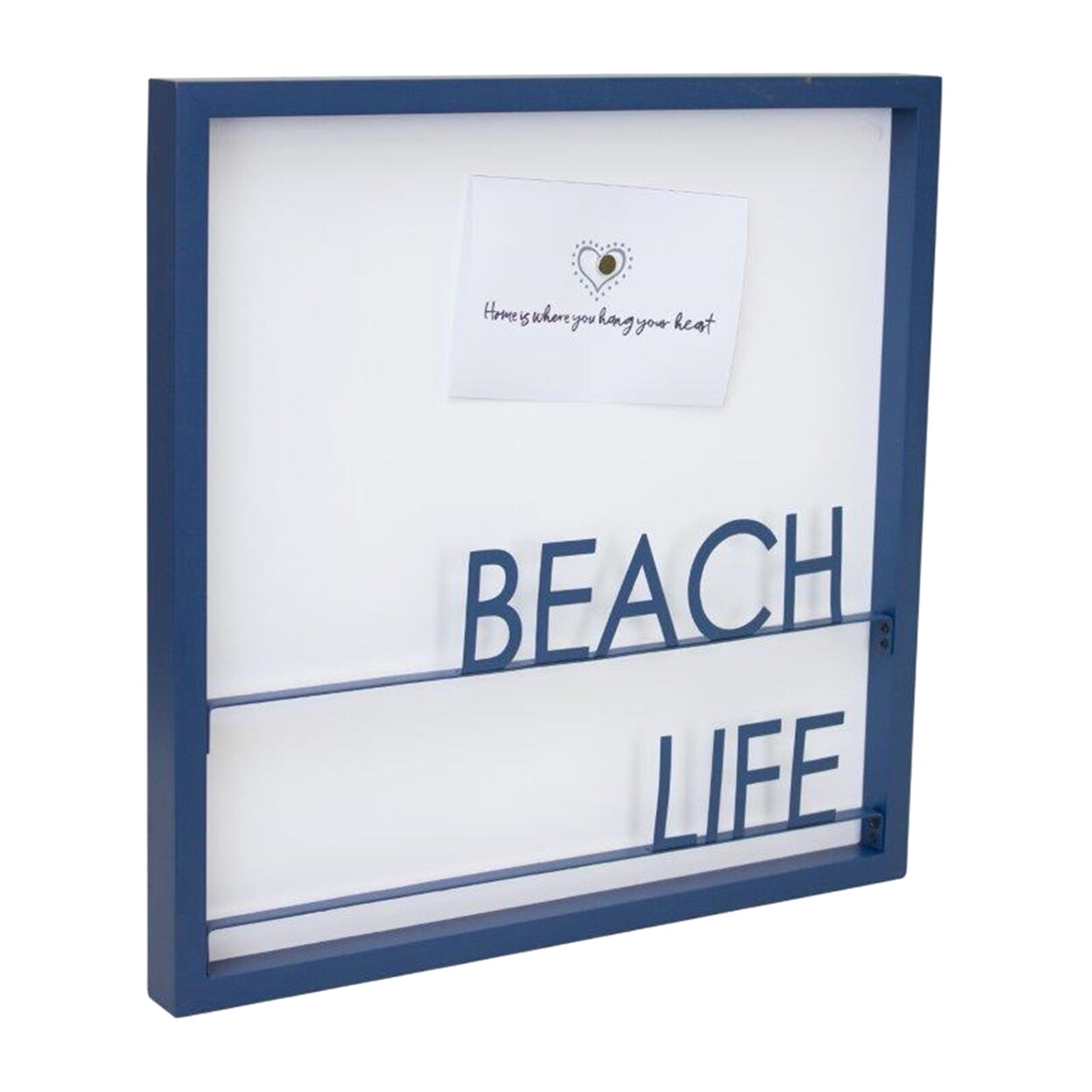 Melrose Decorative Beach Life Memo Board 15.75&#x22;Sq Metal, Mdf