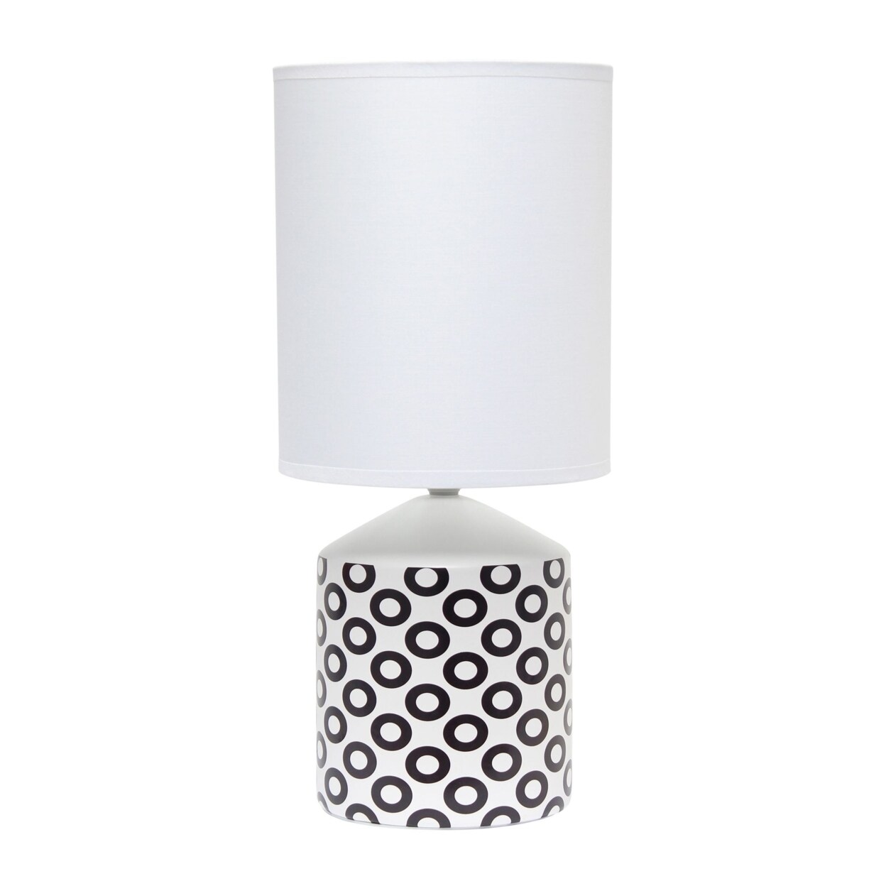 Simple Designs   Fresh Prints Table Lamp -  Black Ovals