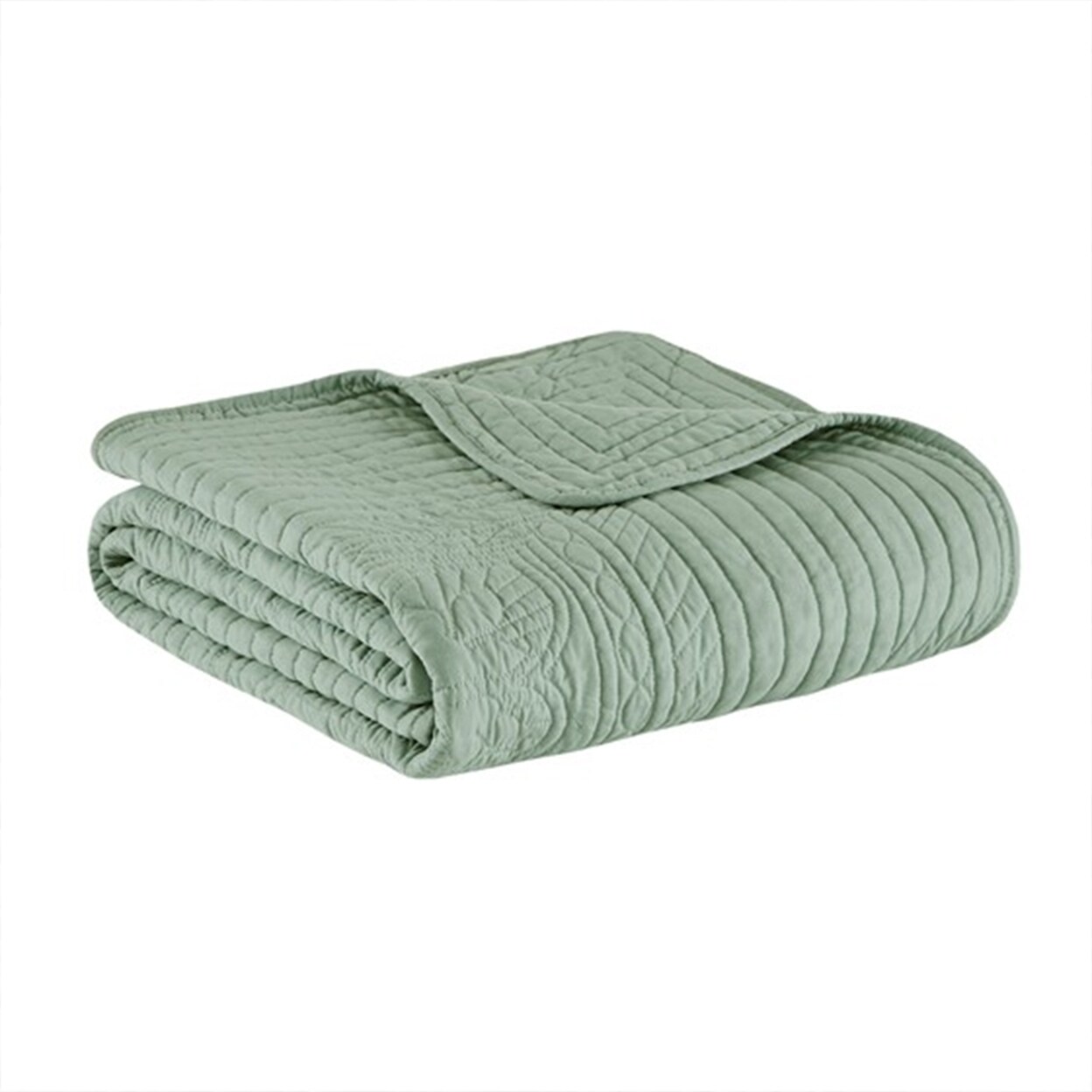 Gracie Mills   Salvatore Oversized Stitched Scalloped Edges Throw Blanket - GRACE-3726