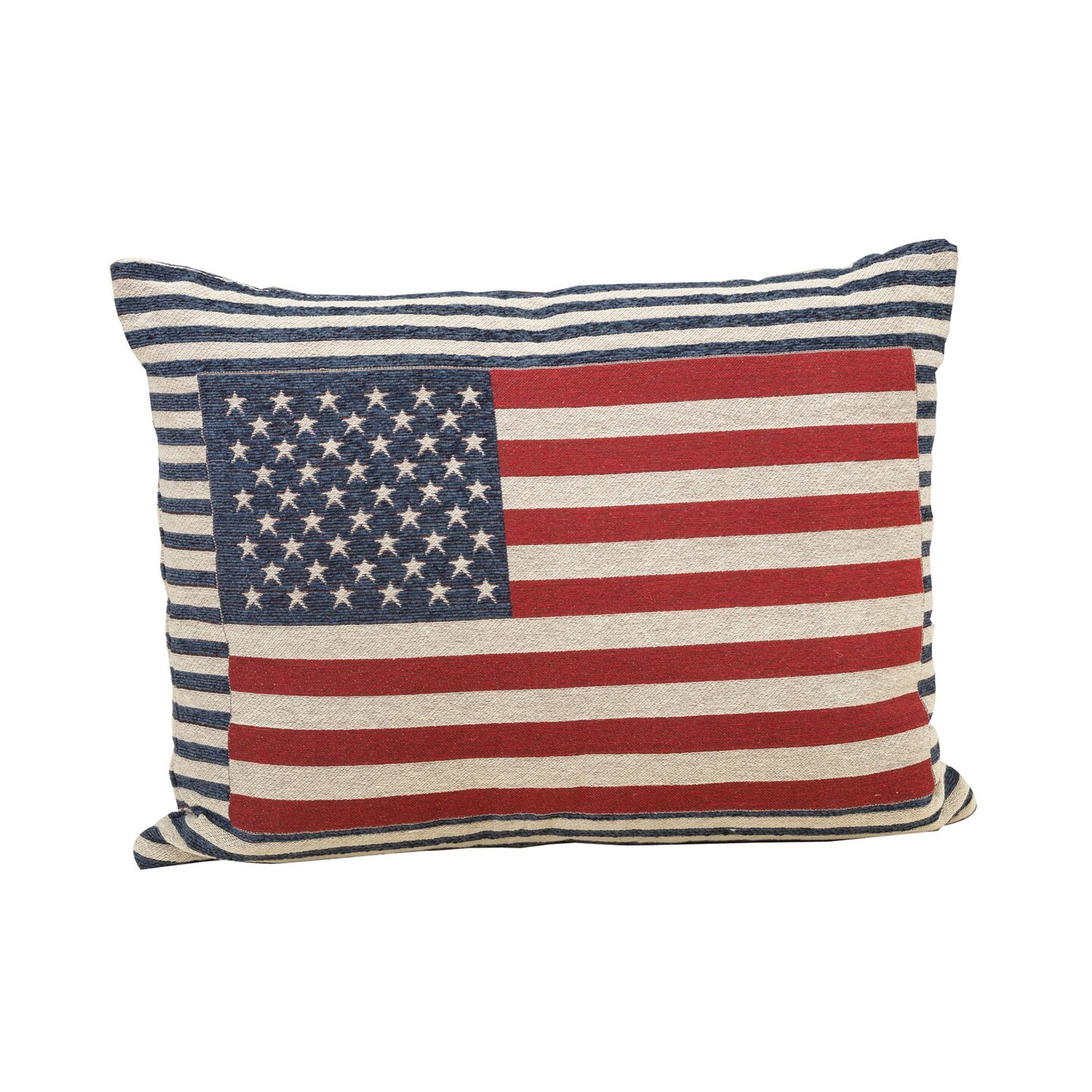 Contemporary Home Living Patriotic Flag Rectangular Outdoor Throw Pillow - 24&#x22; x 17&#x22;
