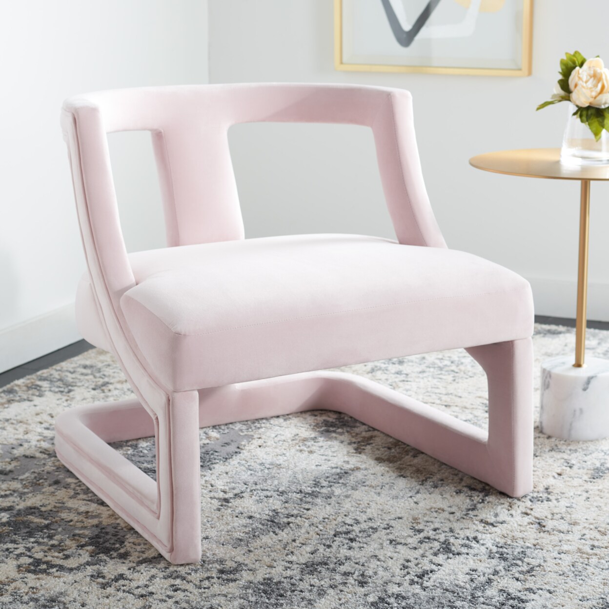 Safavieh   Rhyes Accent Chair Light Pink
