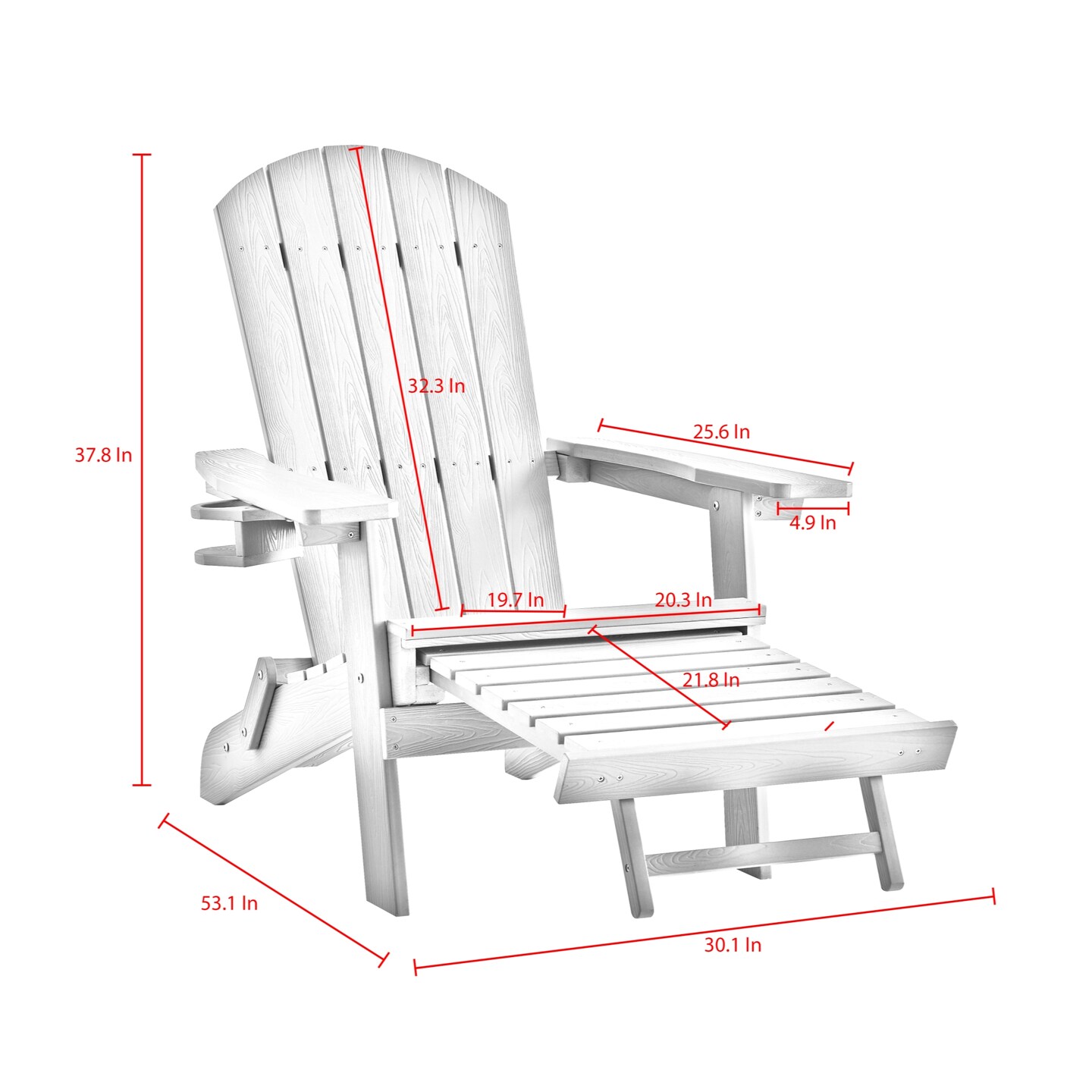 Taven Adirondack Chair With Cup Holder
