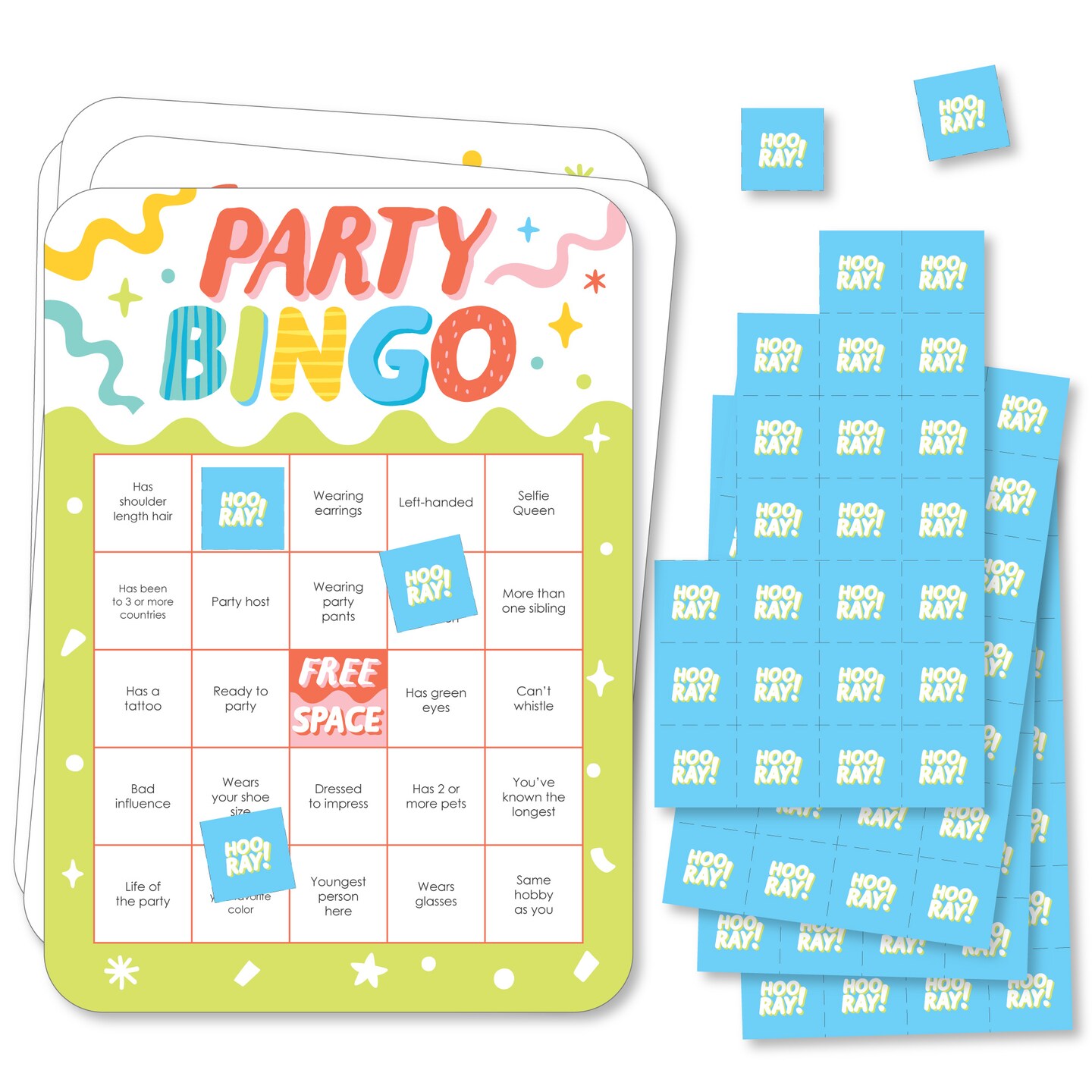 Big Dot of Happiness Find the Guest Party Time - Bingo Cards and Markers -  Happy Birthday Party Bingo Game - Set of 18 | Michaels