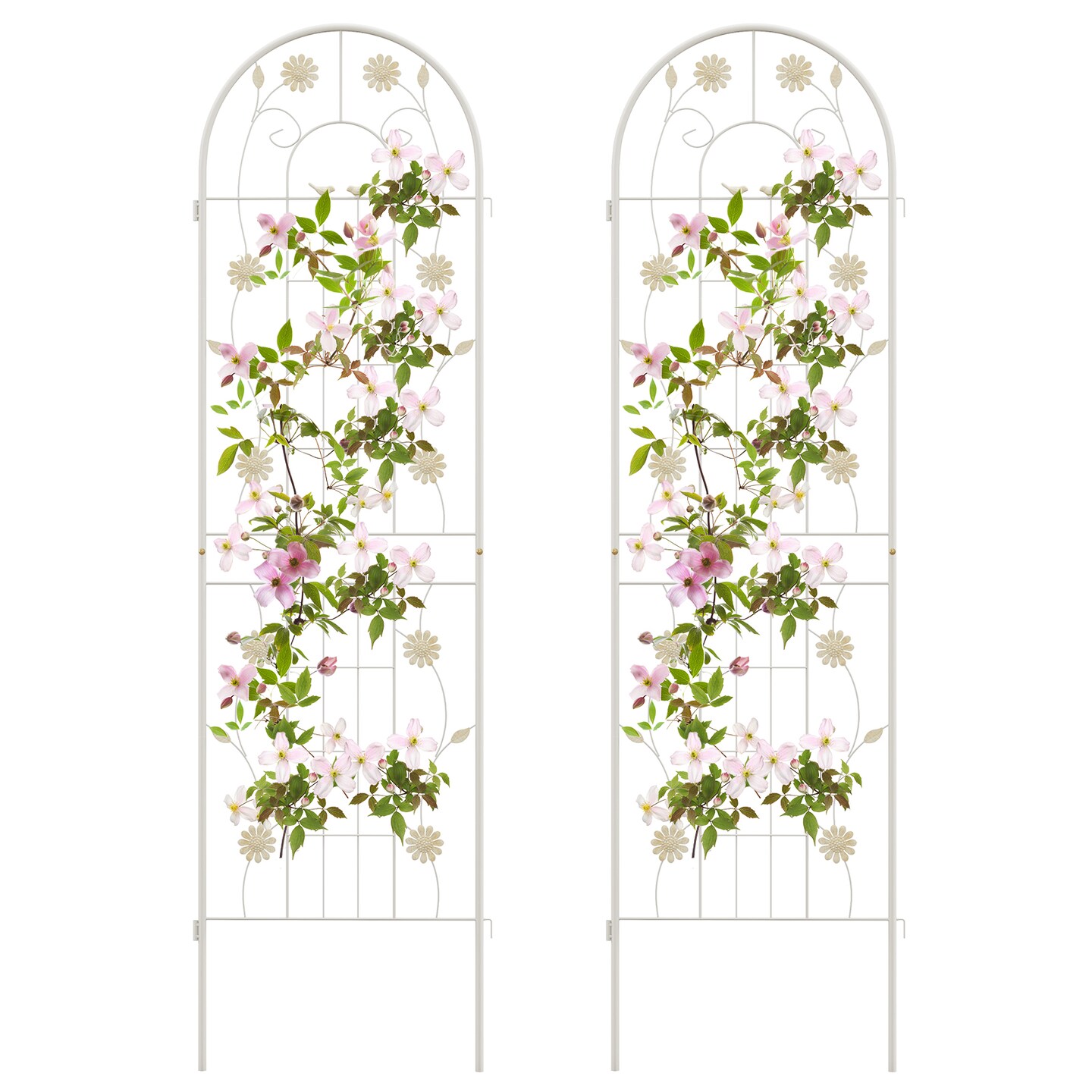 2 Pack 71 X 20 Inch Metal Garden Trellis Rustproof Plant Support For Climbing Plants