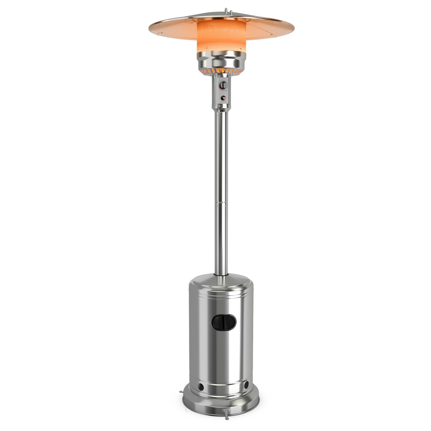50000 BTU Stainless Steel Propane Outdoor Heater with Trip Over Protection and 2 Handles
