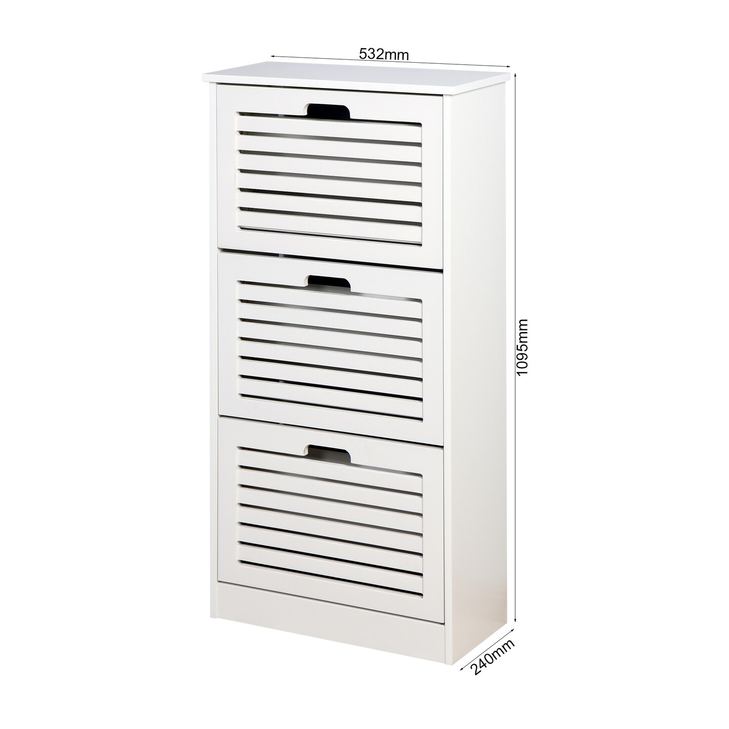 3-Door Shoe Cabinet with Drawers | Organize Footwear