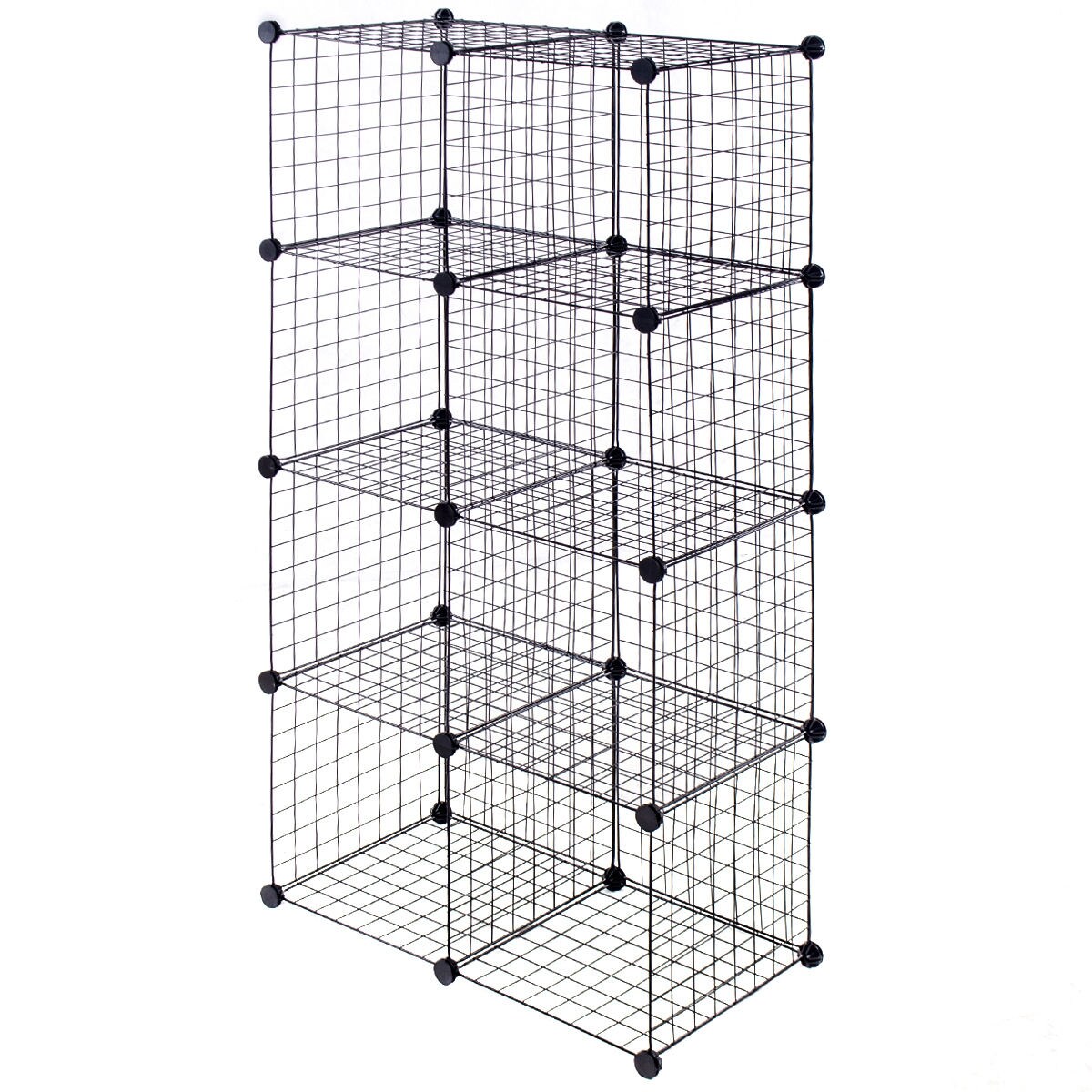 Costway 8 Cube Grid Wire Organizer Wardrobe Shelves Bookcase DIY