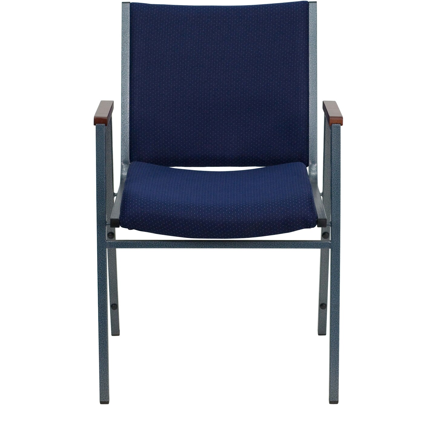 Emma and Oliver Heavy Duty Reception/Guest Stack Chair with Arms