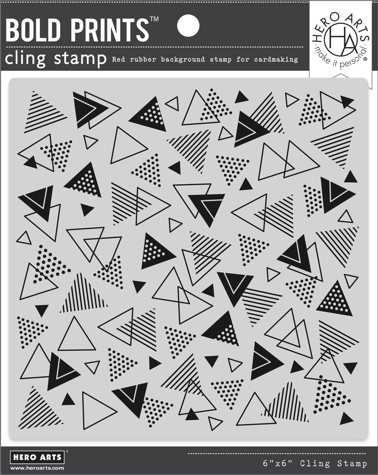 Hero Arts Cling Stamp 6&#x22;X6&#x22;-Triangle Mix Bold Prints