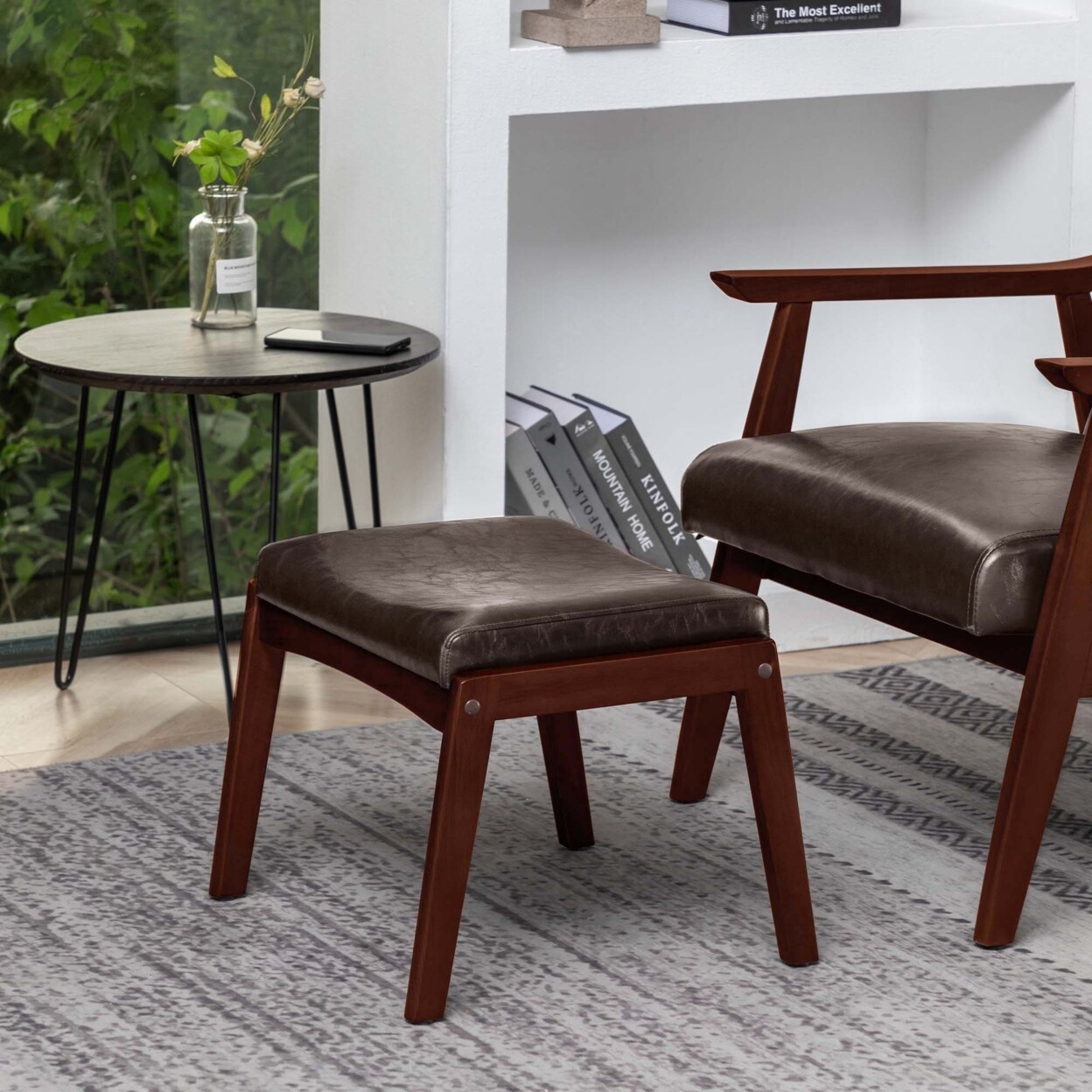 Wholesale Interior Designs4Comfort Natalie Accent Ottoman Stool, Brown