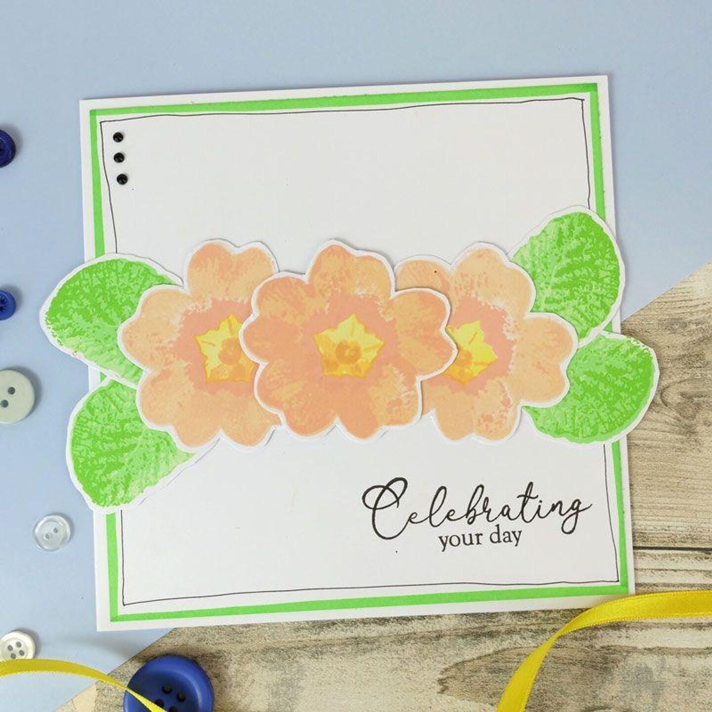 Hunkydory Crafts For The Love Of Stamps - Layering Primrose A5 Stamp Set