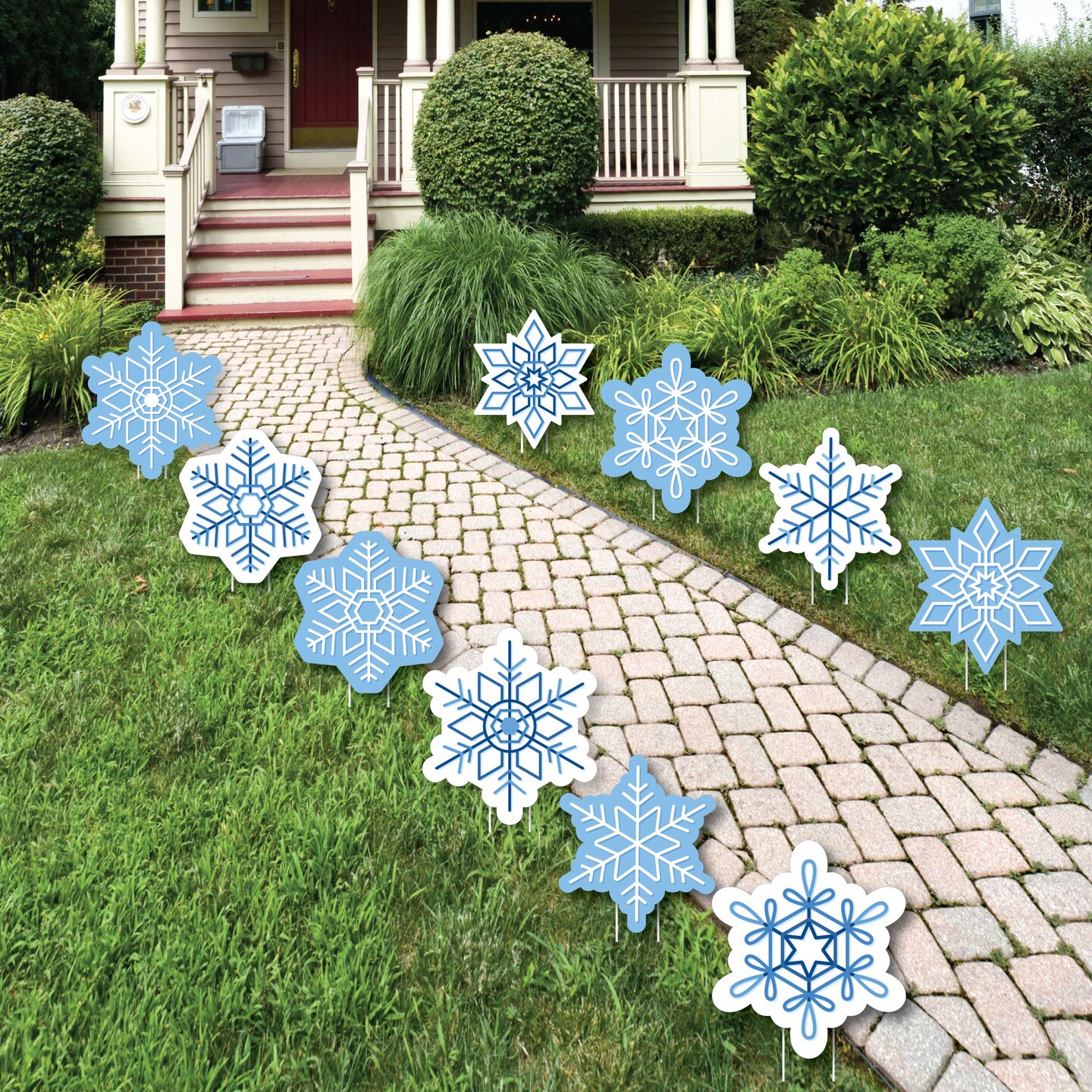 Big Dot of Happiness Blue Snowflakes - Lawn Decorations - Outdoor 