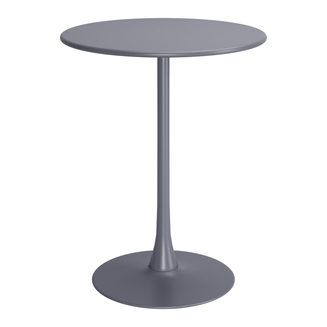 Soleil Bar Table Gray Aluminum Outdoor Modern Furniture 40 Inch Height