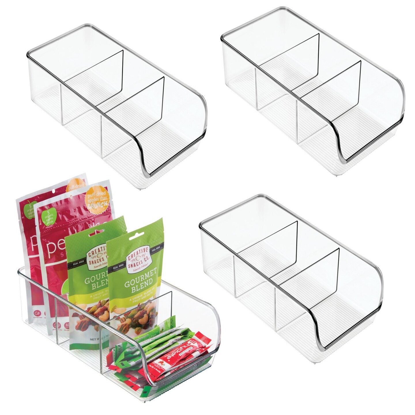 mDesign Plastic Food Storage Bin Organizer for Kitchen Cabinet