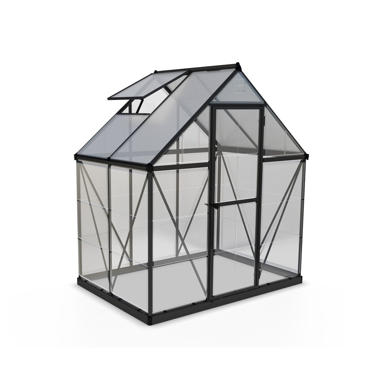 Palram - Canopia Hybrid 6 X 4 Outdoor Plant Gardening Greenhouse - Gray