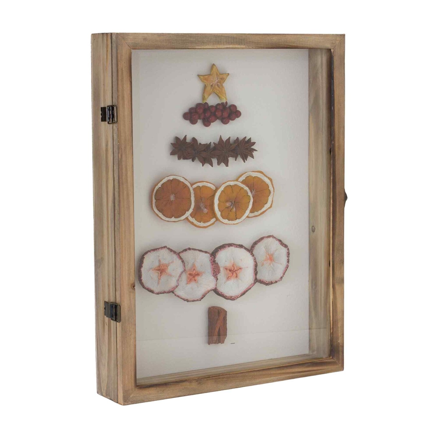 Melrose Dried Fruit Christmas Tree Shadow Box - 16&#x22;