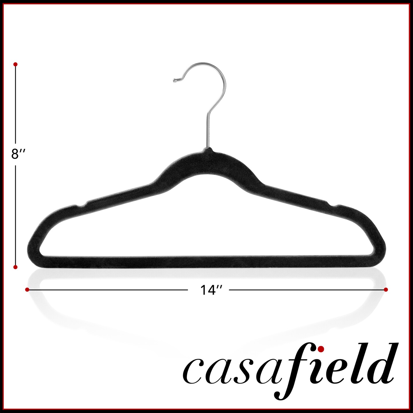 Casafield 50 Velvet Kid's Hangers - 14" Size for Children's Clothes