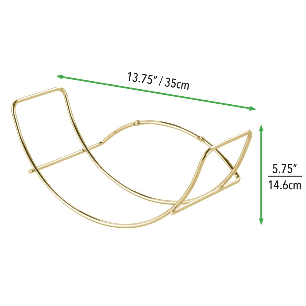 mDesign Modern Metal Bathroom Wall Mount Towel Rack Organizer