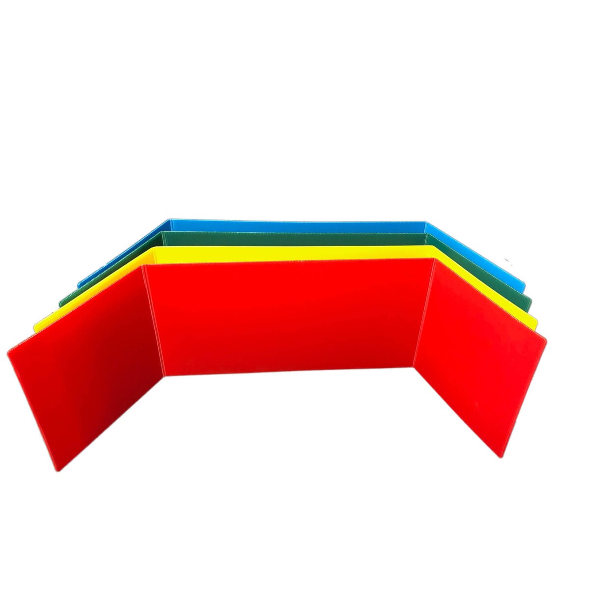 Flipside Products Assorted Premium Corrugated Plastic Study Carrels - Pack Of 12