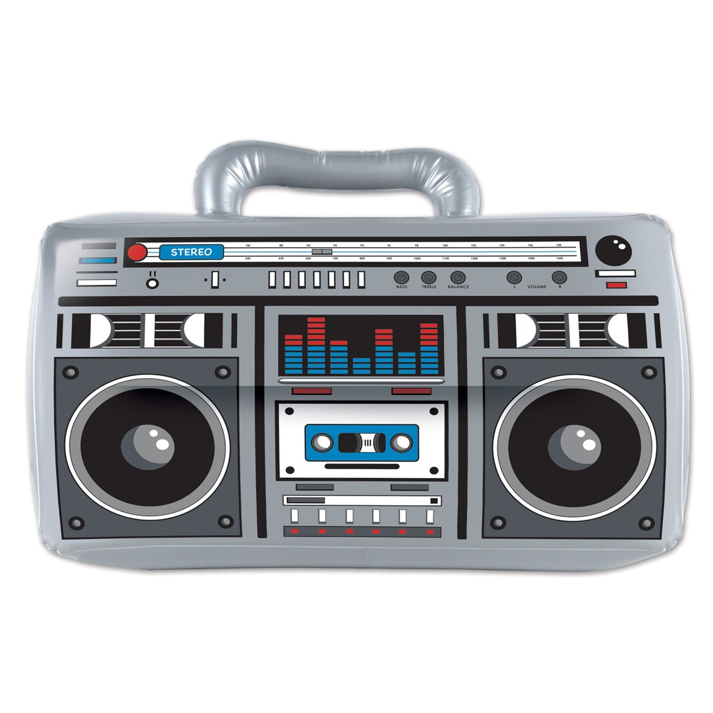 Beistle 7.5&#x22; Gray and Black Inflatable Boom Box