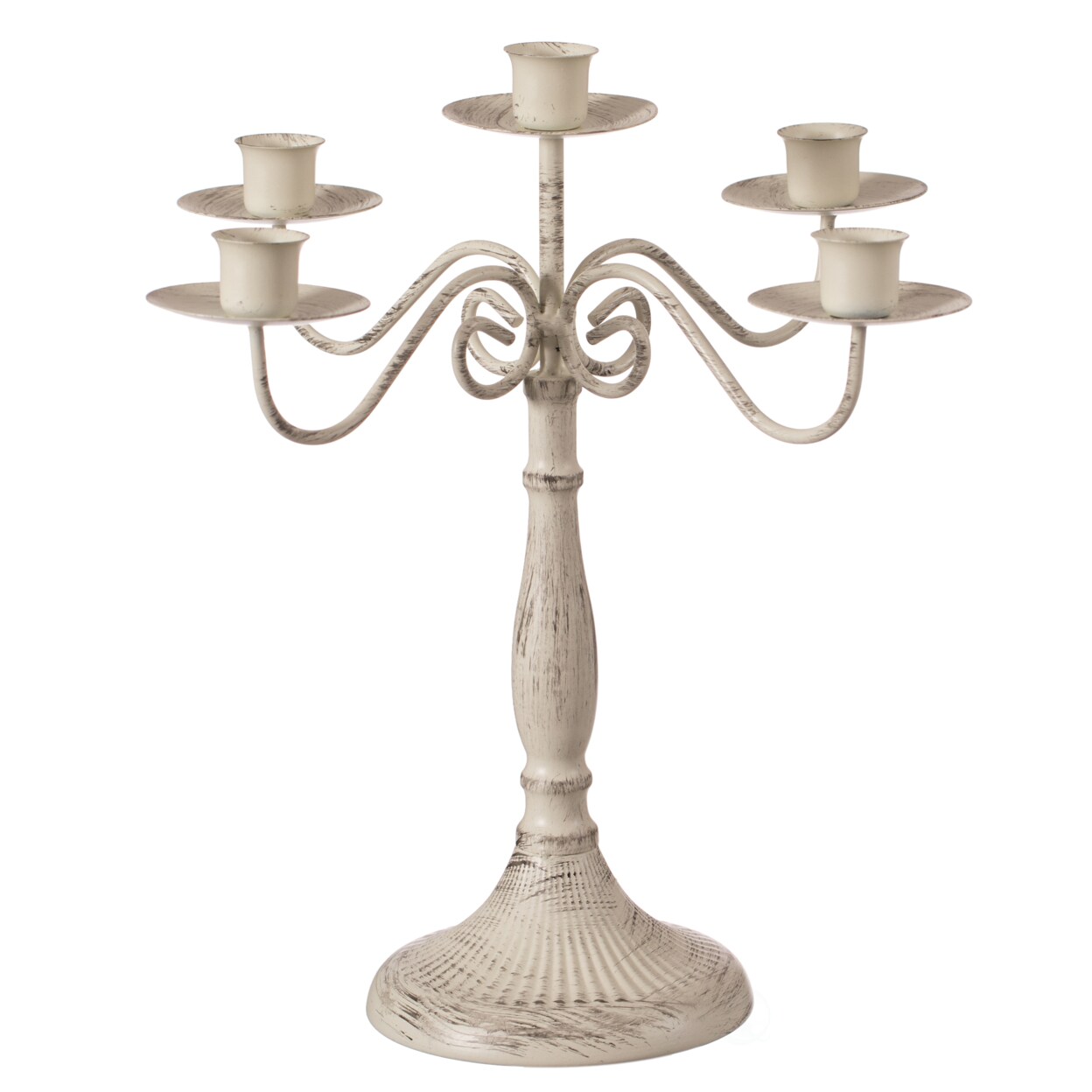 Antique Metal Candelabra 5 Arm 12.5" For Dining Room Kitchen Entryway Decor