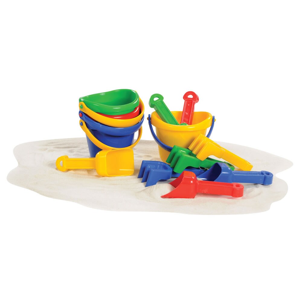 Kaplan Early Learning Company 4&#x22; Mini Sand Bucket Set - 12 Pieces
