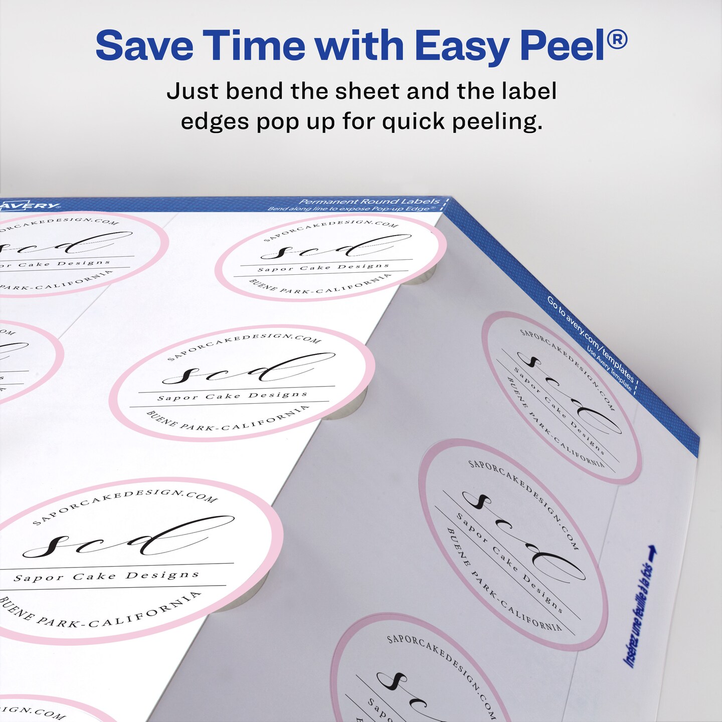 Avery Printable Round Labels with Sure Feed, 3/4&#x22; Diameter, Matte White, 800 Customizable Labels (4221)