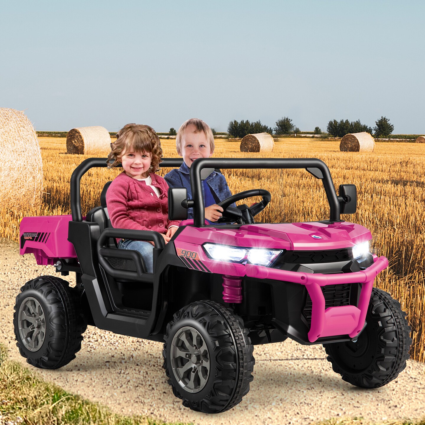24V Ride on Dump Truck with Remote Control - 46.8" x 26.7" x 25.5"(L x W x H)
