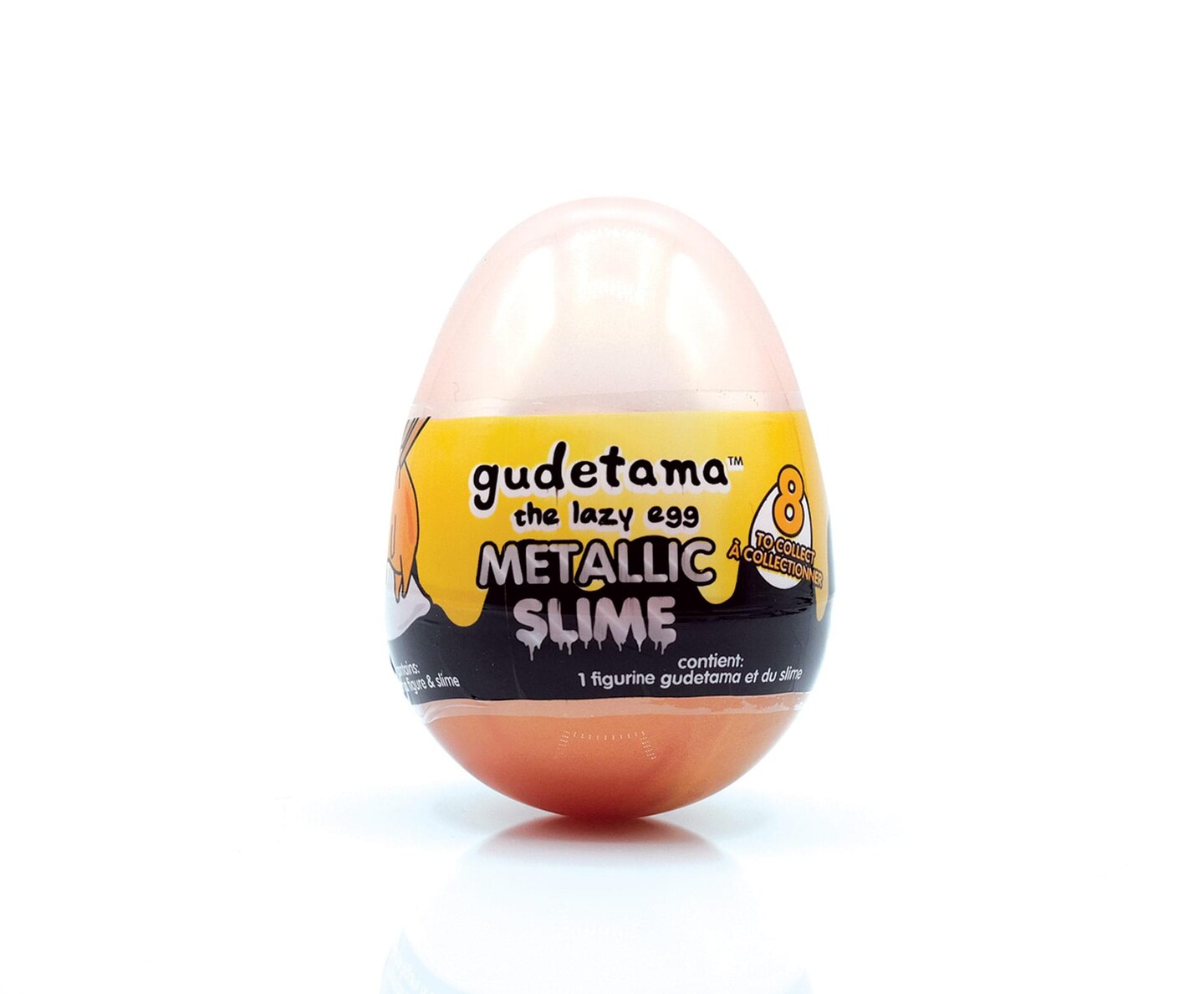 Gudetama The Lazy Egg Metallic Slime Mini Figure Yellow