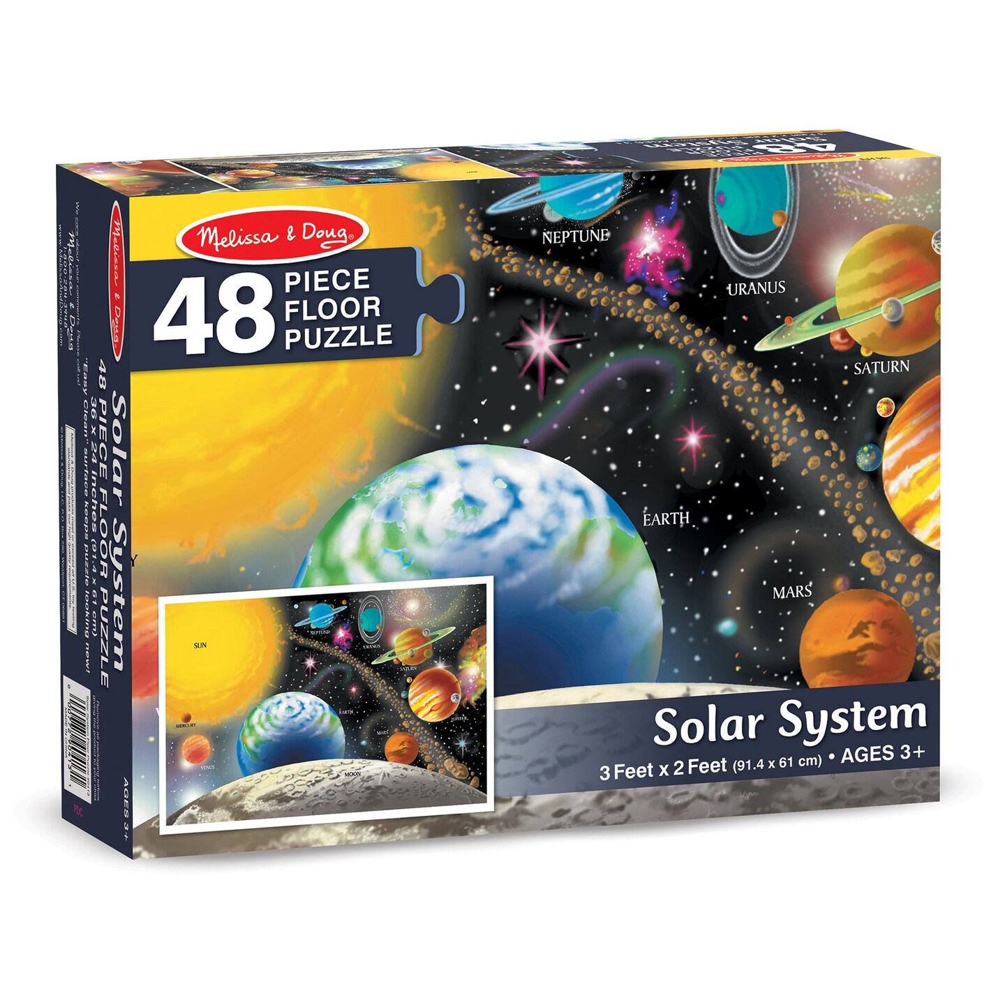 Solar System Floor Puzzle, 24&#x22; x 36&#x22;, 48 Pieces