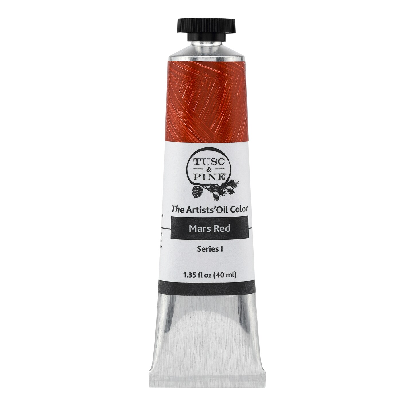 Tusc & Pine Artist Oil Paint - Mars Red, 40 ml, Non-Yellowing, Rich & Creamy Consistency, Maximum Pigment Load, Small Batch Milled Oil Paints Made in the USA for Professional Artists