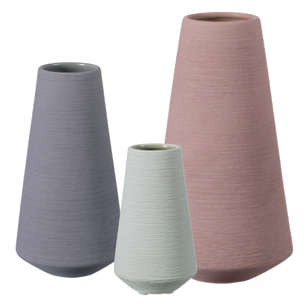 Uniquewise Decorative Ceramic Round Cone Shape Centerpiece Table Vase