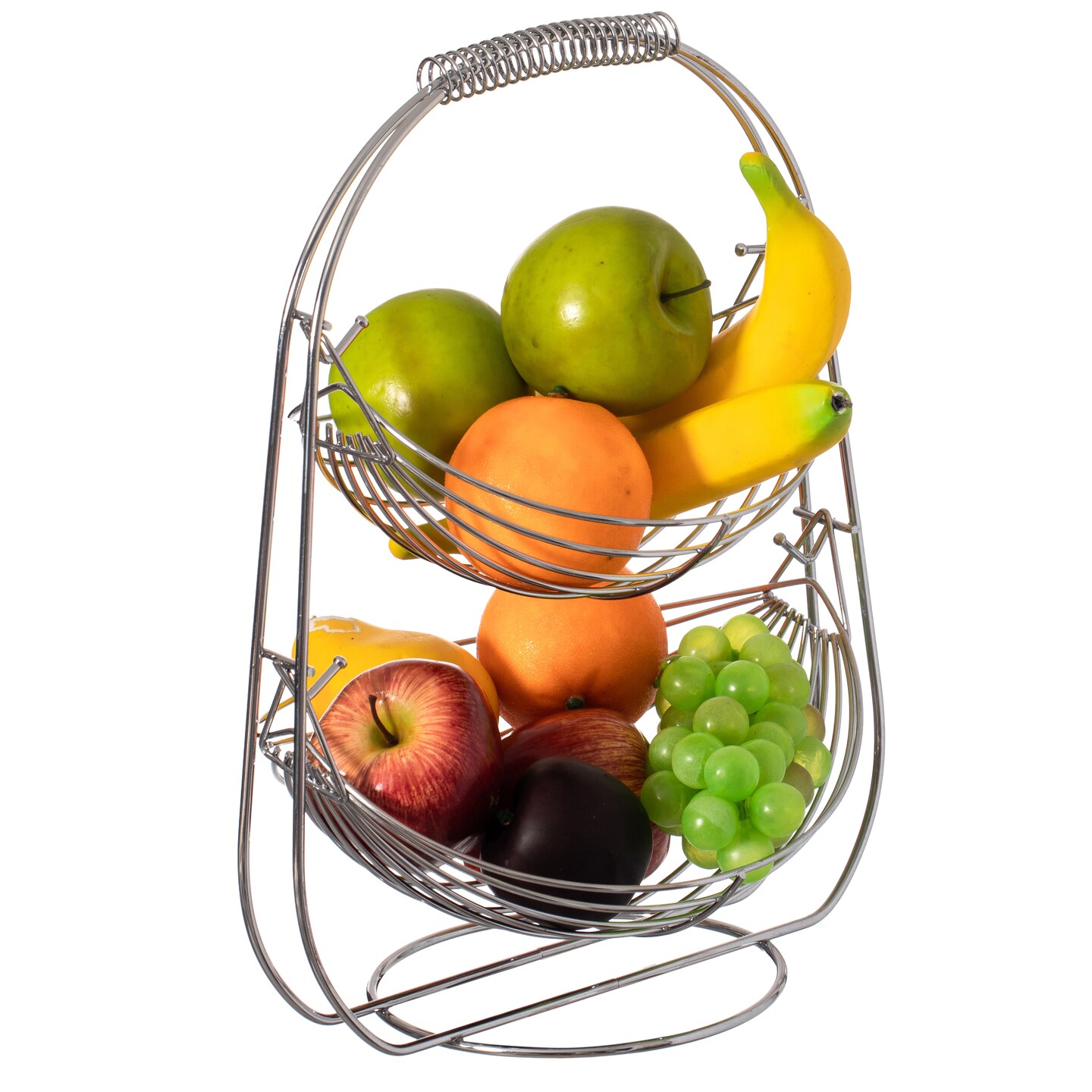Fruit Vegetable Basket 2-tier Metal Storage Organizer For Fruit Vegetable  Multifunctional Tiered Basket Detachable For Pantry