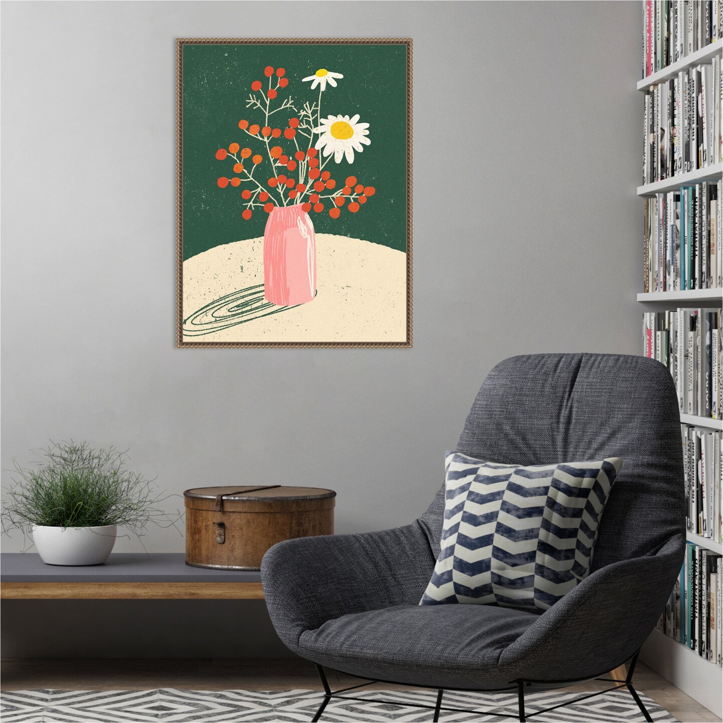 Vase Floral by Incado Framed Canvas Wall Art
