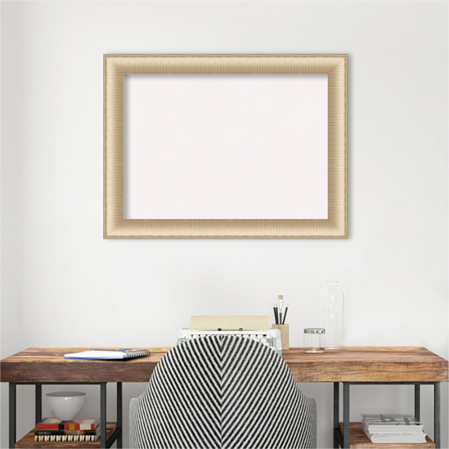Elegant Framed Corkboard, White Cork