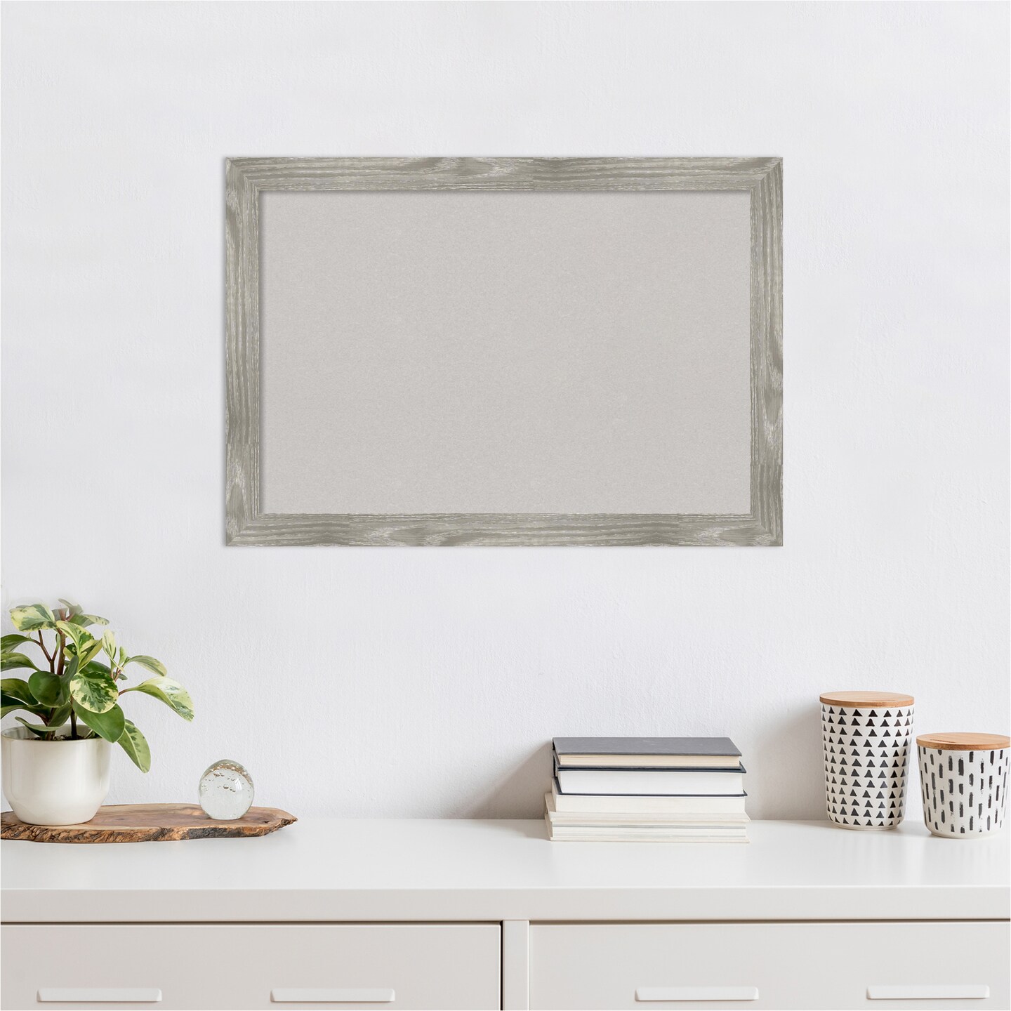 Dove Greywash Square Framed Corkboard, Grey Cork