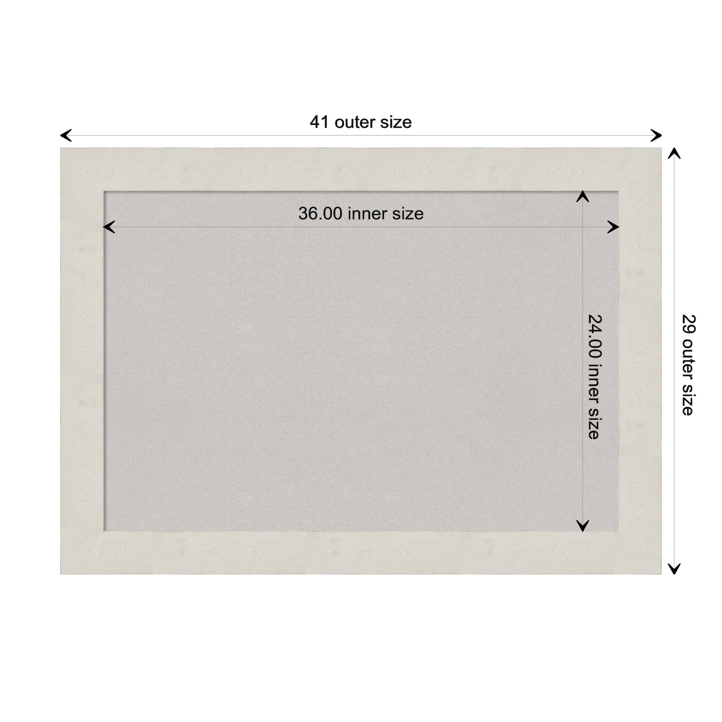 Rustic Plank Framed Corkboard, Grey Cork