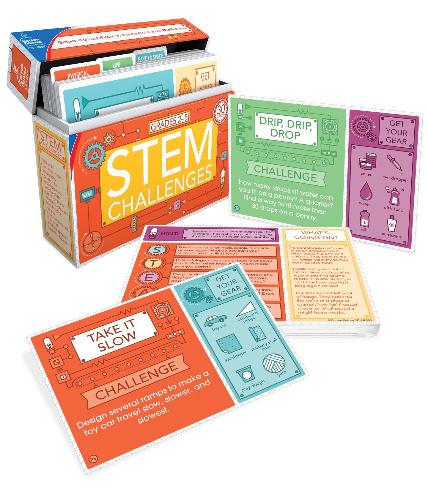 Carson Dellosa Stem Challenges, Seasonal, Physical, Life, Earth and Space Science Kits for Kids Ages 8-12, Educational Games and Experiments for 3rd Grade and Up