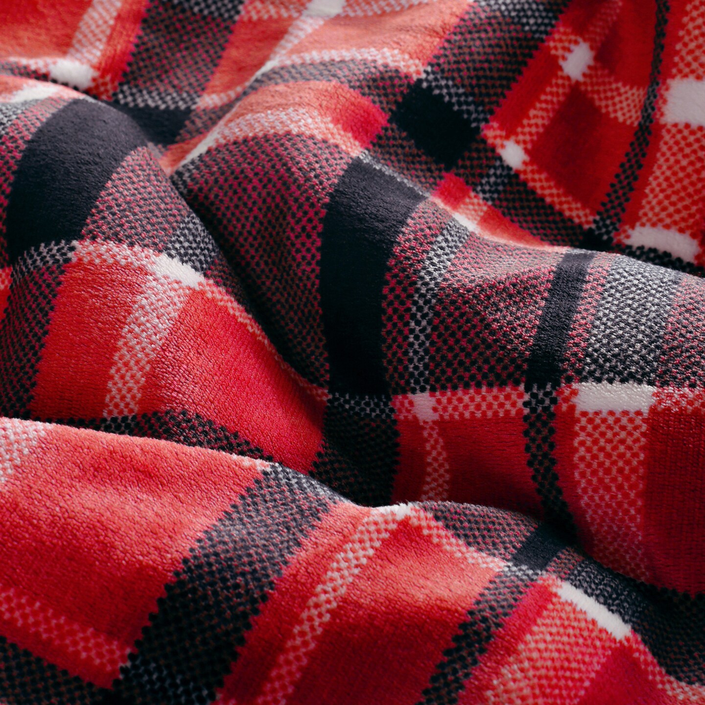 Plaid Flannel Sherpa Throw Blanket - Set of 2