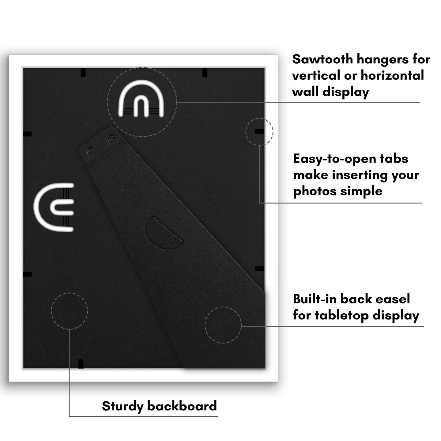 Americanflat Gallery Wall Picture Frames - Set of 12 - Picture Frame Set for Wall Collage - Plexiglass Cover - Hanging Hardware - Includes Easel