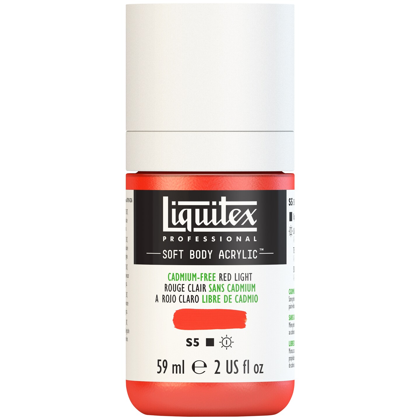 LIQUITEX PROFESSIONAL SOFT BODY ACRYLIC PAINT (2OZ/59ML) Cadmium Red Light  Hue - 094376925487
