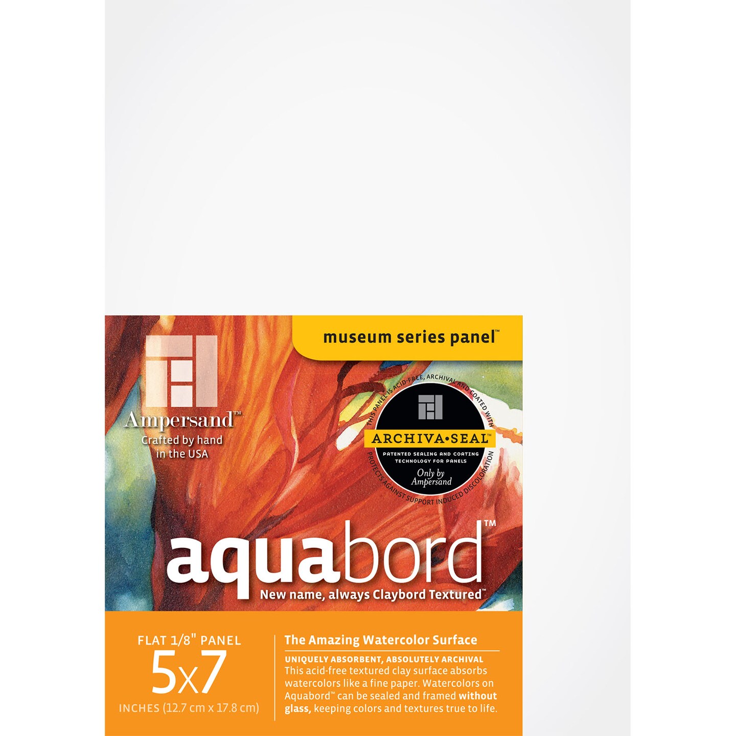 Ampersand Art Aquabord, Uncradled, 1/8&#x22; Profile, 5&#x22; x 7&#x22;, 3/Pkg.