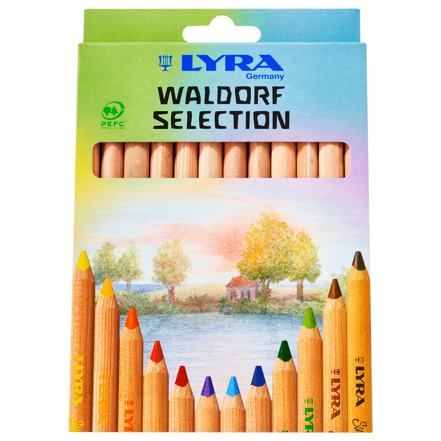 Lyra Super Ferby Colored Pencil Set, 12-Colors, Waldorf Selection