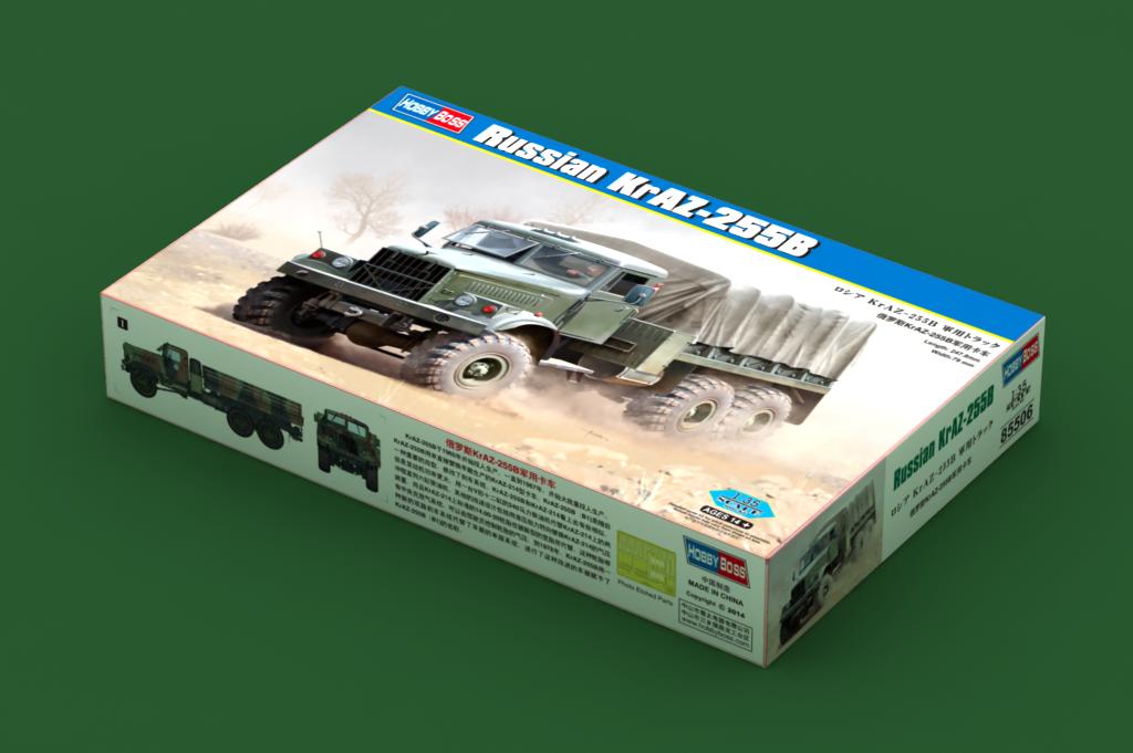 HobbyBoss 1/35 RUSSIAN KRAZ-255B Plastic Model, Color: Multicolor