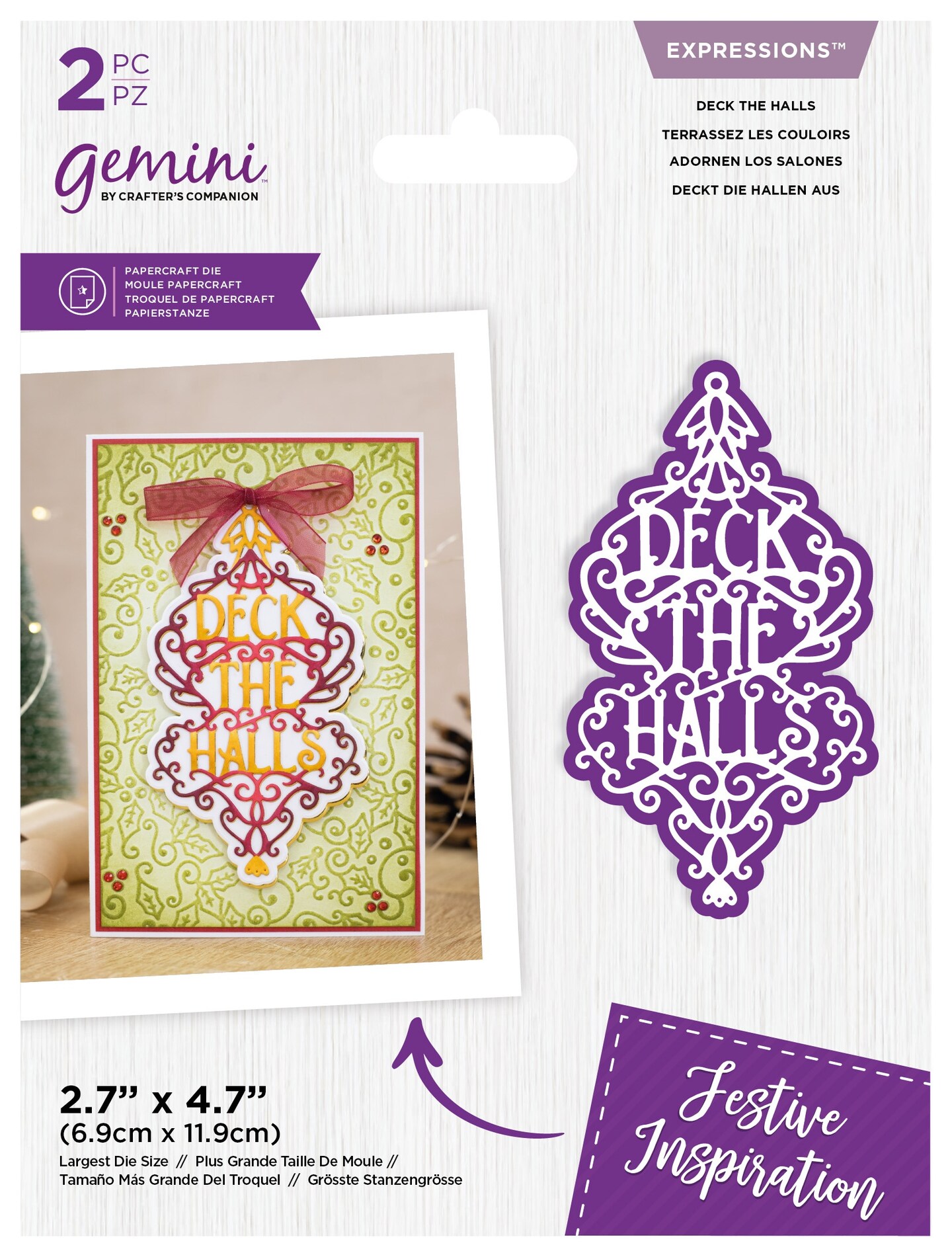 Crafter&#x27;s Companion Gemini Expressions Dies-Deck The Halls