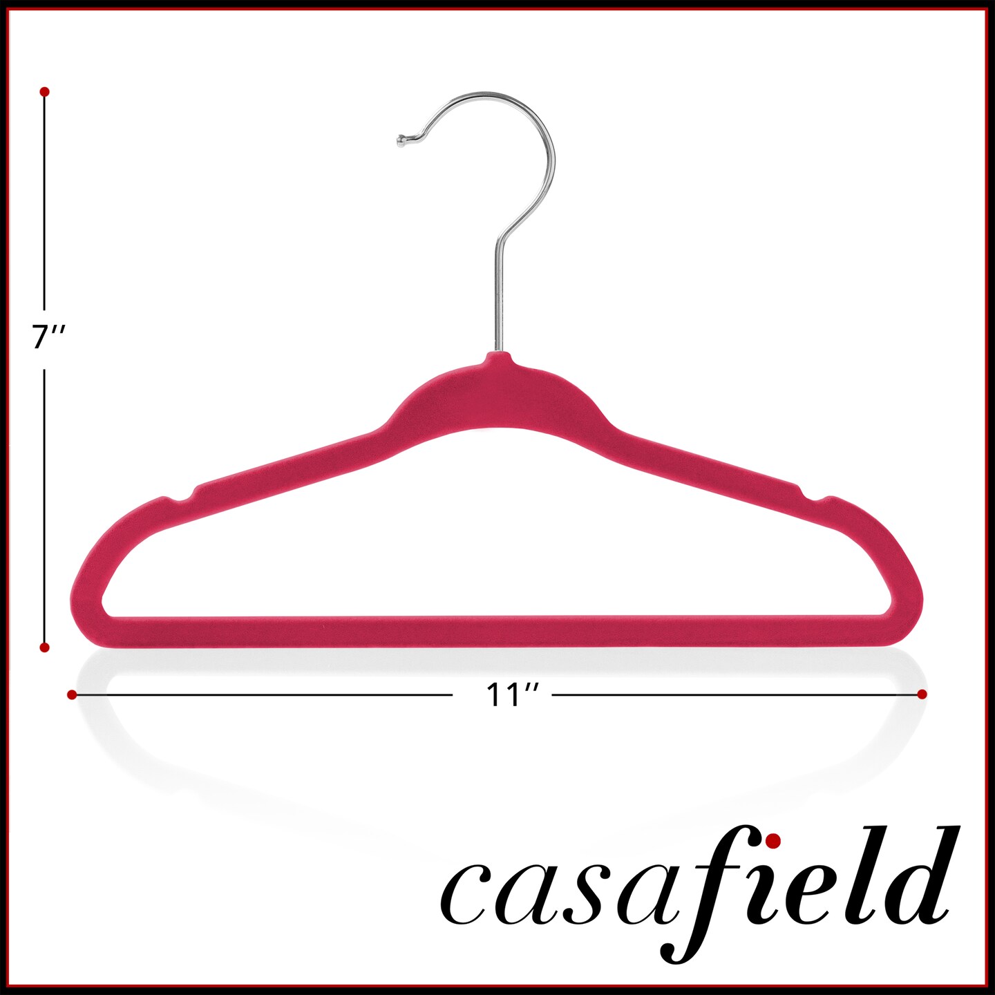Casafield 100 Velvet Baby Hangers - 11" Size for Infant & Toddler Clothes